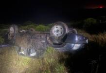 Una mujer herida tras desbarrancar una camioneta con cinco ocupantes en Tanti