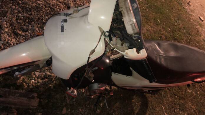 moto con la que atropellaron al peatón