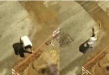 Hartazgo en Córdoba: un portero tapó por su cuenta un bache en plena avenida Vélez Sársfield