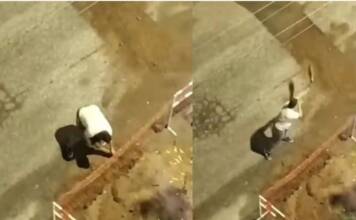 Hartazgo en Córdoba: un portero tapó por su cuenta un bache en plena avenida Vélez Sársfield