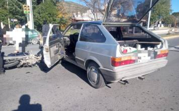 Una motociclista sufrió una fractura al chocar con un auto en Sol y Río