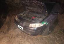 Altas Cumbres: perdió el control del auto en una curva y terminó sobre la banquina