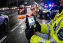 Manejaba borracho por la autopista, intentó esquivar un control y atropelló a un policía motorizado (Video)