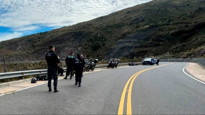 choque fatal de moto en el camino del cuadrado