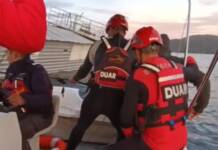 Rescatan a cinco pescadores tras el hundimiento de una balsa en el dique Los Molinos