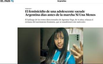 El horror de Córdoba llega a las portadas internacionales: El País de España reflejó el femicidio de Agostina Vega