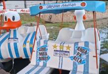 La “Spatoneta” llegó al lago San Roque: así son los hidropedales mundialistas de Carlos Paz