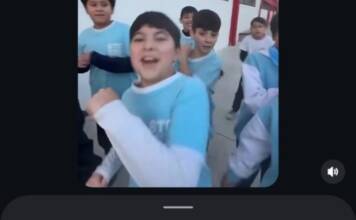 Cuti Romero fue clave para que alumnos de Carlos Paz puedan ver a la Selección en el colegio