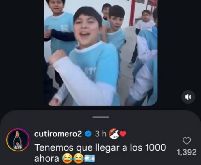 Cuti Romero fue clave para que alumnos de Carlos Paz puedan ver a la Selección en el colegio