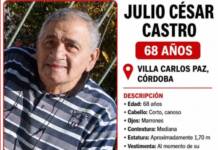 Buscan a un hombre de 68 años desaparecido en Carlos Paz