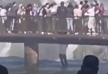 Un turista saltó al agua para salvar su celular en las Cataratas del Iguazú (Video)