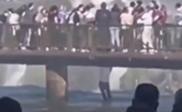 Un turista saltó al agua para salvar su celular en las Cataratas del Iguazú (Video)