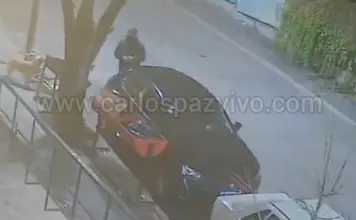 Video: En pocos segundos desvalijaron un auto estacionado muy cerca del Cu-Cú