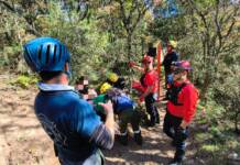 Rescataron a una turista lesionada en un sector de difícil acceso de Tanti