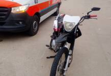 Joven herido tras un choque entre una camioneta y una moto en Tanti