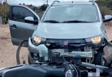 Motociclista resultó herida tras chocar con un auto en San Roque
