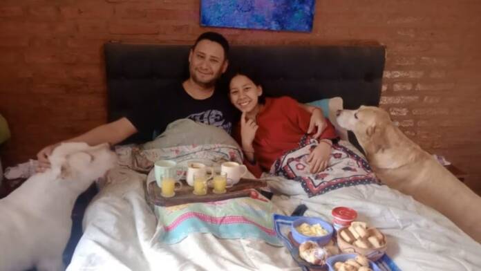 agostina vega y su papa