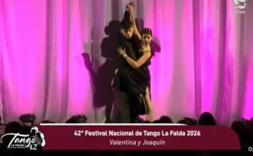 Valentina y Joaquín, los jóvenes bailarines de tango de Carlos Paz brillaron en Festivales de Punilla este finde