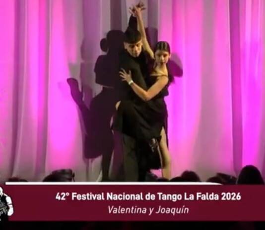 Valentina y Joaquín, los jóvenes bailarines de tango de Carlos Paz brillaron en Festivales de Punilla este finde