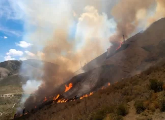 Incendio sin control: Continúa el trabajo contra el fuego en La Rioja
