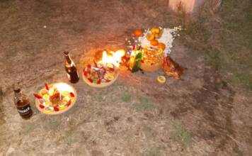 Velas, bebidas y un gallo en Potrero de Garay: Qué hay detrás del ritual hallado en el cementerio