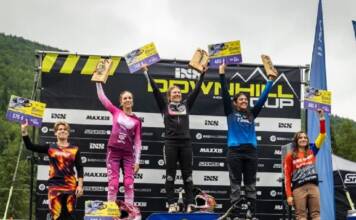 Downhill: Catalina Calderón, de Carlos Paz, pintada de bronce en Europa