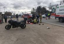 Tanti: una joven herida tras un choque entre una moto y un auto