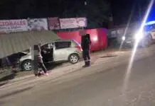 Chocó contra un puesto de ventas en la Ruta 38 y fue derivado al Hospital Domingo Funes