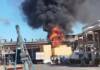 Las impactantes imágenes del incendio en la fábrica de Arcor