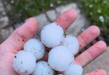 Fuerte caída de granizo y ráfagas de viento azotaron el sur y sudeste provincial (Video)