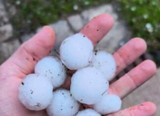 Fuerte caída de granizo y ráfagas de viento azotaron el sur y sudeste provincial (Video)