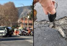 Cruce en el Concejo por el deterioro que muestran las calles a pocos días de ser repavimentadas