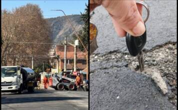 Cruce en el Concejo por el deterioro que muestran las calles a pocos días de ser repavimentadas