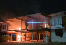 Las imágenes del simulacro de incendios en el Hotel La Cuesta que sorprendió a los vecinos