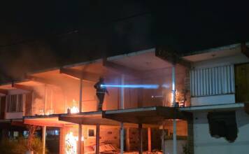 Las imágenes del simulacro de incendios en el Hotel La Cuesta que sorprendió a los vecinos